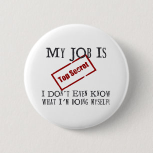 Zeer geheim! ronde button 5,7 cm