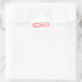 Zeer geheim ronde sticker (Tas)