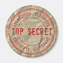 Zeer geheim vertrouwelijk op Kraft Paper Magnet