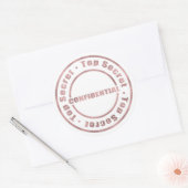 Zeer geheim vertrouwelijk Roos Gold Modern Glam Ronde Sticker (Envelop)