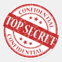 Zeer geheim Vertrouwelijk Stempel White Stars Red