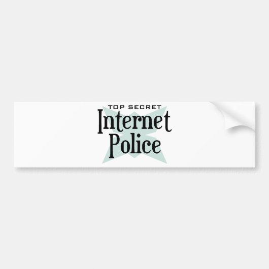 Zeer geheime internetpolitie bumpersticker (Voorkant)