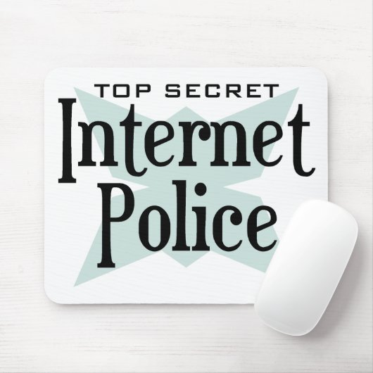 Zeer geheime internetpolitie muismat (Met muis)