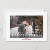 Zeer gehuwde kerstfoto feestdagenkaart (Voorkant)