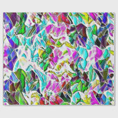 Zeer gekleurde abstracte vormen die drijven in mel cadeaupapier (Vlak)