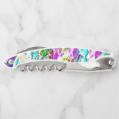 Zeer gekleurde abstracte vormen die drijven in mel kurkentrekker (Achterkant)