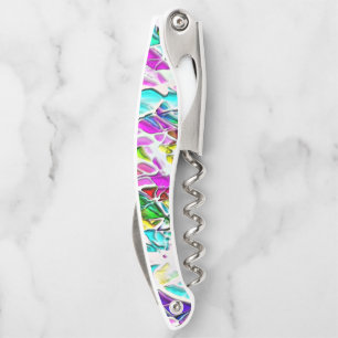 Zeer gekleurde abstracte vormen die drijven in mel kurkentrekker