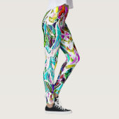 Zeer gekleurde abstracte vormen die drijven in mel leggings (Rechts)