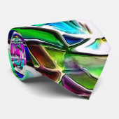 Zeer gekleurde abstracte vormen die drijven in mel stropdas (Opgerold)