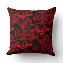 Zeer gekleurde rode spiraaldelen op zwarte achterg