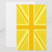 Zeer gele vlag Britse vlag Briefpapier (Voorkant / Achterkant)