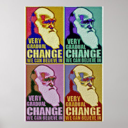 Zeer geleidelijke verandering (Darwin/Obama) Poster (Voorkant)