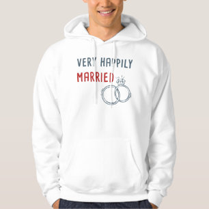Zeer gelukkig gehuwd Matching Husband Wife Couple Hoodie