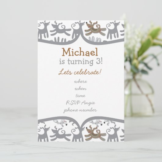 zeer gelukkige honden met lijst kaart (Staand voorkant)