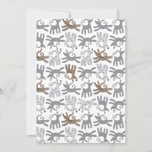 zeer gelukkige honden met lijst kaart (Achterkant)