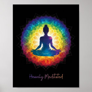 Zeer Gemediteerde Yoga Inspirerende Vreedzame Zen Poster