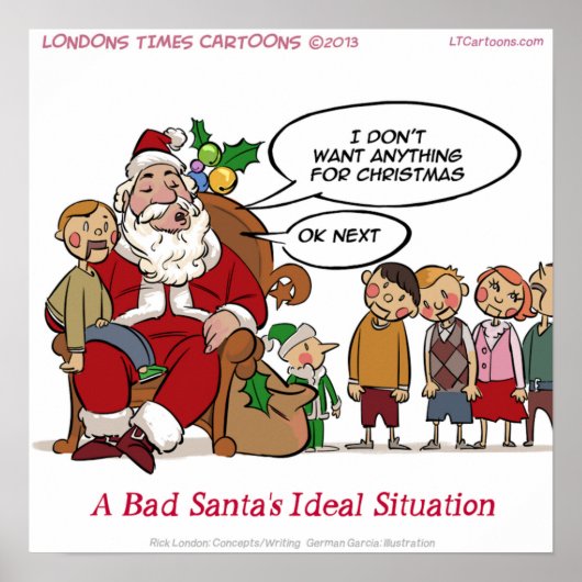 Zeer Gemeen Kerstman Grappige Poster (Voorkant)