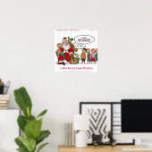 Zeer Gemeen Kerstman Grappige Poster (Thuiskantoor)