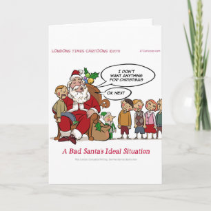 Zeer Gemene Kerstman Ideale Situatie Grappig Feestdagen Kaart
