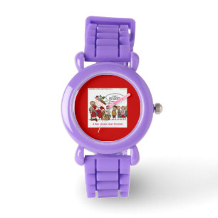 Zeer gemiddelde Santa Funny Womens Watch Horloge