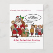 Zeer gemiddelde 'Santa Ideal'-situatie Funny Feestdagenkaart (Voorkant)