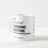 Zeer gerespecteerde algemeen directeur koffiemok (Voorkant links)