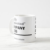 Zeer gerespecteerde bedrijfsleiding koffiemok (Voorkant links)