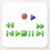 Zeer gesimuleerde DVD Player Button Onderzetter se (Voorkant)