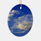 Zeer gestructureerde wolk in een mooie blauwe heme keramisch ornament (Rechts)