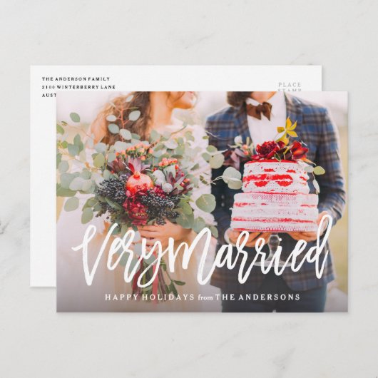 Zeer getrouwd feestdagenkaart (Voorkant / Achterkant)