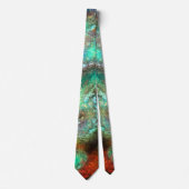 Zeer gevlekte abstracte textuur in groene rode tin stropdas (Voorkant)