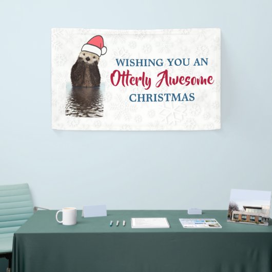 Zeer Geweldige kerst otter grappige woordspeling Spandoek (Beurs)