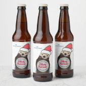 Zeer Geweldige Kerstbrouwsel Otter Funny Pun Bier Etiket (Flessen)