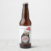 Zeer Geweldige Kerstbrouwsel Otter Funny Pun Bier Etiket (Voorkant)