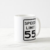 Zeer goed 55 MPH Road Sign Coffee Cup Koffiemok (Voorkant rechts)