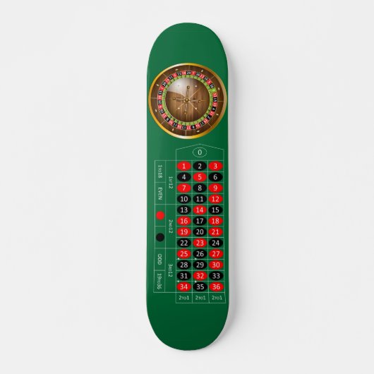 Zeer goed bevonden European Roulette Table Afbeeld Persoonlijk Skateboard (Voorkant)