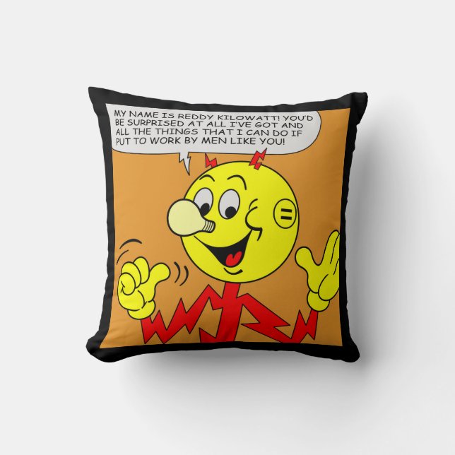 Zeer goed Fun Reddy Kilowatt Sierkussen (Voorkant)