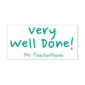 "Zeer goed gedaan" + Naam van instructeur Rubberst Zelfinktende Stempel (Design)