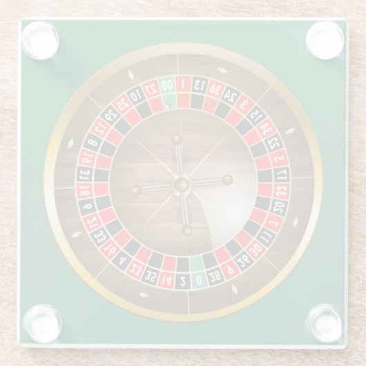 Zeer goed gefingeerde Amerikaanse rottenwiel Glazen Onderzetter (Achterkant)