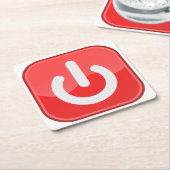 Zeer goed gesimuleerde On-Off Onderzetter Button s (Schuin)