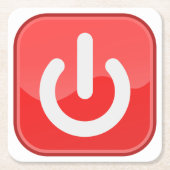 Zeer goed gesimuleerde On-Off Onderzetter Button s (Voorkant)