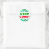 "ZEER GOED!" + Green Tiled Squares Pattern Sticker (Tas)