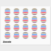 "ZEER GOED!" + Stripes van diverse Kleurensticker Ronde Sticker (Vel)
