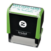 "ZEER GOED WERK!" + Instructeur Naam Rubber Stempe