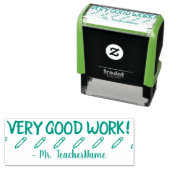 "ZEER GOED WERK!" + Instructeur Naam Rubber Stempe Zelfinktende Stempel (In situ)