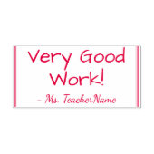 "Zeer goed werk!" + Naam van de Aangepaste Instruc Zelfinktende Stempel (Design)