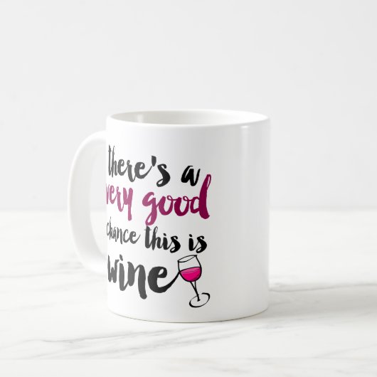 Zeer goede kans Dit is de Mok van wijnkoffie (Voorkant links)