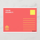 Zeer Grappig - Oranje Eenvoudig Minimalistisch Briefkaart (Achterkant)