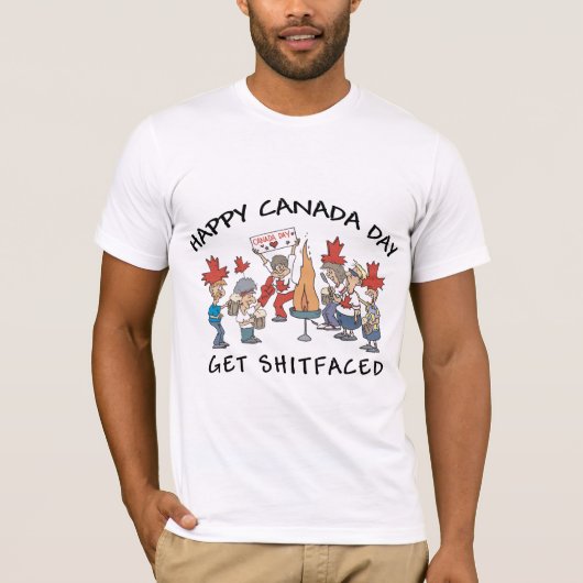 Zeer grappige Happy Canada Day T-Shirt (Voorkant)