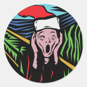 Zeer grappige Kerstmis Ronde Sticker
